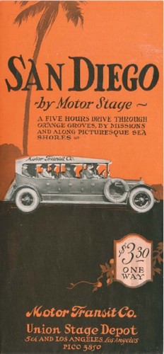 San Diego by motor stage : a five hours drive through orange groves, by missions and along picturesque sea shores