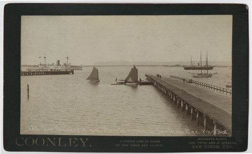 The "Charleston" and "Itata" at anchor in San Diego Bay