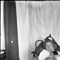 Young girl posing with dog