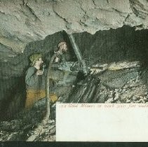 Gold Miners at Work 3,000 feet under ground, California