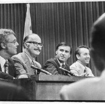 Gov. Brown with Moscone, Mills and McCarthy