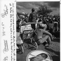 Anti-nuclear weapons demonstrators attend a Mother's Day rally outside Mather Air Force base