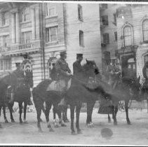 Army officers on Van Ness Avenue in charge of dynamiting, at 10 A.M. April 19th, 06