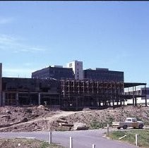 View of the construction site for Weinstock's Department Store on the K Street Mall or Downtown Plaza