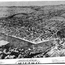 Copy Print of an early day Bird's Eye View of Chico, CA