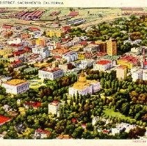 Aerial view of downtown Sacramento