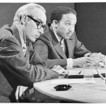 Richard H. Marriott, Mayor of Sacramento, 1968-1975. Here, Mayor Mariott (left) at a meeting with Vice Mayor Milton McGhee