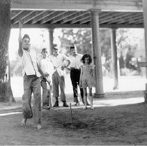 Playing Horseshoes