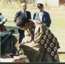 Tule Lake Linkville Cemetery Project 1989: Religious Priest at Altar