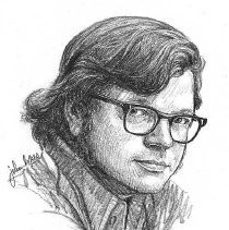 Drawing of Garry Wills by John Lopes