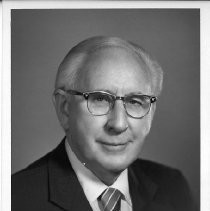 H. Harold Leavey, attorney and first chairman of the Sacramento Redevelopment Agency (1950); formal portrait