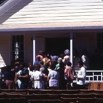 Old Sacramento.View of the Old School House Museum on the west side of Front at L Streets