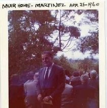 Photographs of Aubrey Neasham speaking at the Muir Home - Martinez 4-24-1960