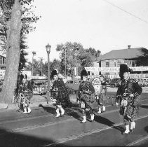 Sciots marching band in a parade