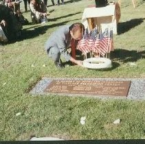 Tule Lake Linkville Cemetery Project 1989: Presentation of flags to Memorial Marker