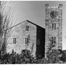 The clock tower at Benicia was built in 1859 as a three story stone fort but was gutted by fire in 1912