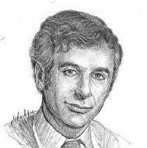 Drawing of Curtis B. Gans by John Lopes