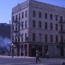 Views of redevelopment sites showing the demolition of buildings in the district. These view date from 1959 to 1963. Specific sites are not identified in this set of images