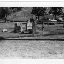 View of the grounds for Sam Brannan's Cottage in Calistoga and St. Helena, California State Landmark #684 Napa County