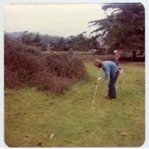 Photographs of landscape of Bolinas Bay. Group of archaeologists working, measuring dig site