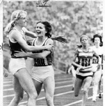 Carmichael's Kathy Hammond anchors the US Women's 1600-meter relay team to a silver medal behind East Germany at the 1972 Munich Olympics