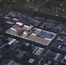 Models for a proposed project in the redevelopment district