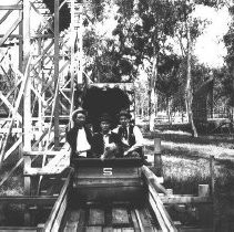 "Himself and Fellows in Car at Toboggan"