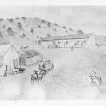 Photographs of Sketches of Western Pioneer Trail scenes