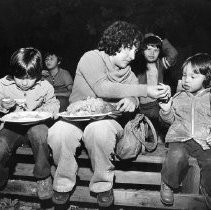 Sioux Indian Family Enjoy Turkey
