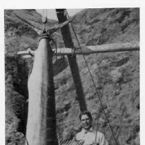 Photographs from Wild Legacy Book. Photograph, "Zane Gray and the Marlin"