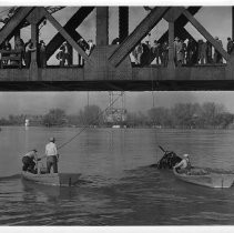 Sacramento River Showing the Barry Bros. raising an automobile