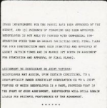 Seven pages of the Reynolds Proposal for six blocks in the Redevelopment Disrict