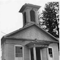 View of Murphy's Grammar School in Calaveras County built in 1860