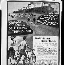 Racycle bicycle advertisement