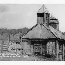 View of Fort Ross established by a Russian fur trapping party in 1812. Landmark #5 in Sonoma, County