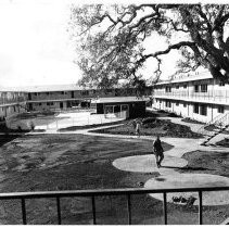 Courtyard view of College Fair Apartments