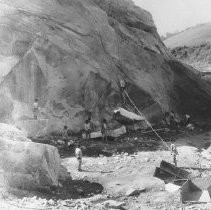 Prisoners work in quarry
