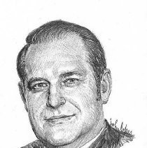 Drawing of Jack Anderson by John Lopes