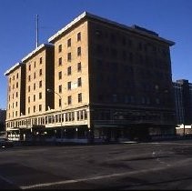 View of the Traveler's Hotel during reconstruction