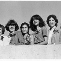 View of the ten 1980 Camellia Festival princesses from the area community colleges and CSUS