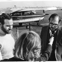 Mike Foster, right and John Robertson, left interviewed before medical trip to Cambodia