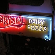 Neon sign Crystal Dairy Foods