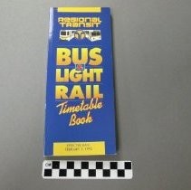 Sacramento Regional Transit Bus and Light Rail Timetable Book