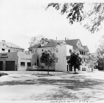 View of the southeast corner of 7th and N Streets with Bybee's Service Station