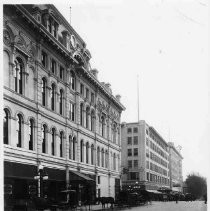 I.O.O.F. Hall with Westsonian College and Peerless Grill in background