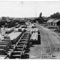 Exterior view of the Southern Pacific Railyard Shops at Sacramento