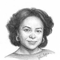 Drawing of Karen Bailey by John Lopes