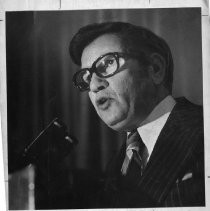 Dr. Ray (Raymond) Jallow, United California Bank, VP and Chief Economist, giving a speech