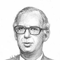 Drawing of David S. Broder by John Lopes