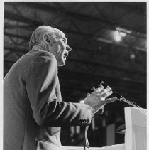 Alan Cranston US Senator addresses the California State Democratic Central Committee session